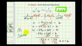 Ex:  A Rational Equation with No Solution