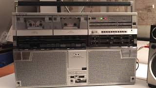 SHARP GF-555 stereo boombox double cassette