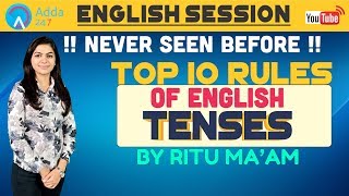 Top 10 Rules Of English | Tenses | Part -1 | Ritu Ma'am