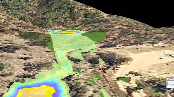 Dam break modelled in 12d Model