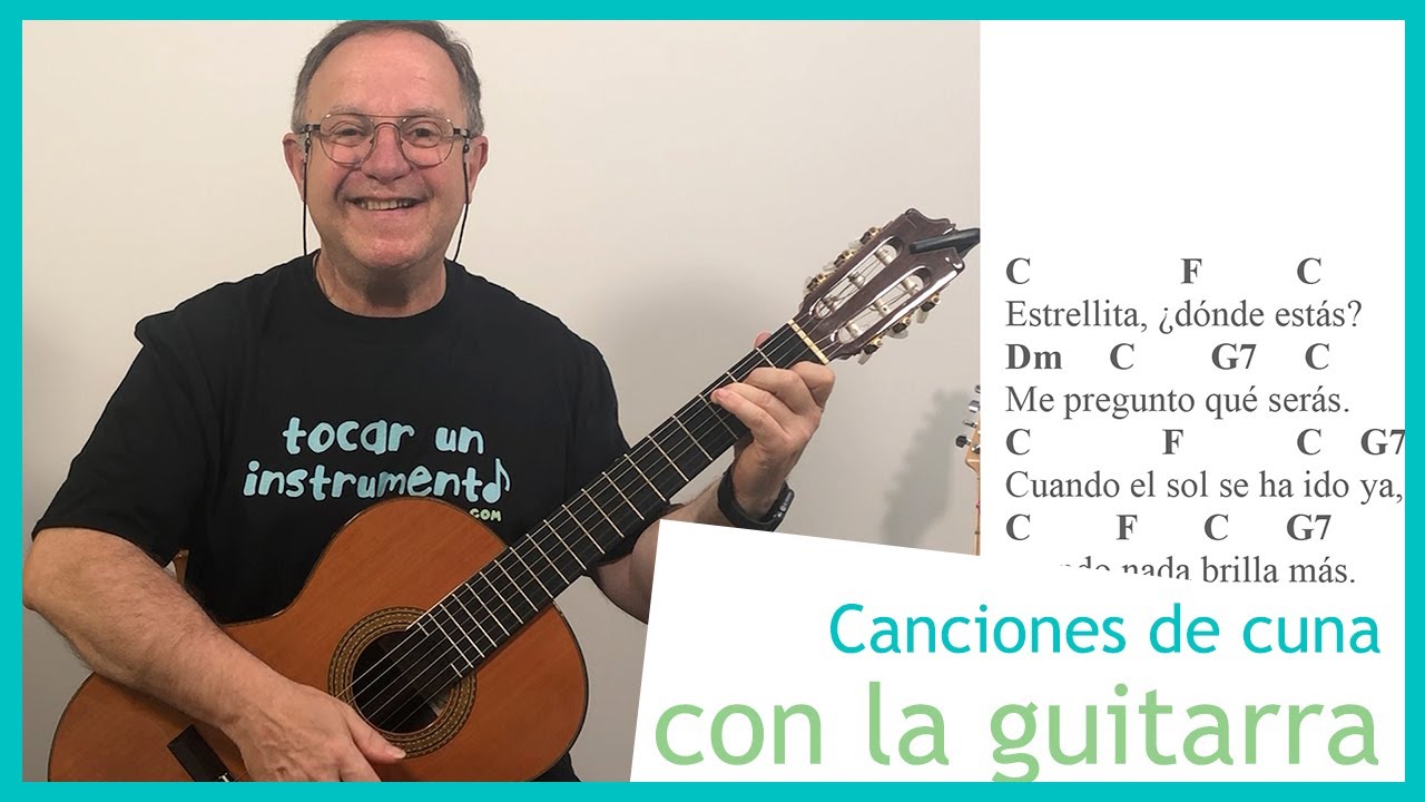 🎸 Acordes arpegiados de guitarra para canciones de cuna. Clase 024
