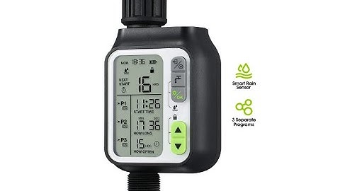 Homitt Water Timer, 3 Separate Watering Programs with Rain Auto Sensor Function - Overview
