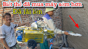 Máy phun vữa HBT10+13 Bàn giao lắp đặt làm việc quá nhanh cho anh Sỹ ở Ninh Bình | Vương Thái