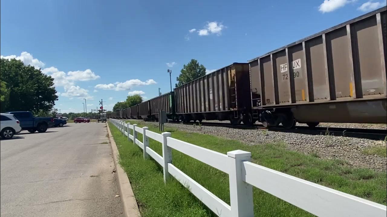 UP 8718 Leads coal train through Claremore, OK with a horn show YouTube