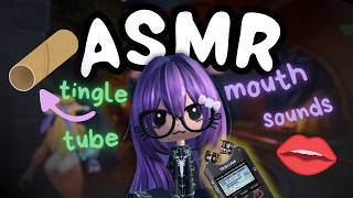 INTENSE, DEEP mouth sounds w/ tube 🧻⌇tingly asmr (tascam)