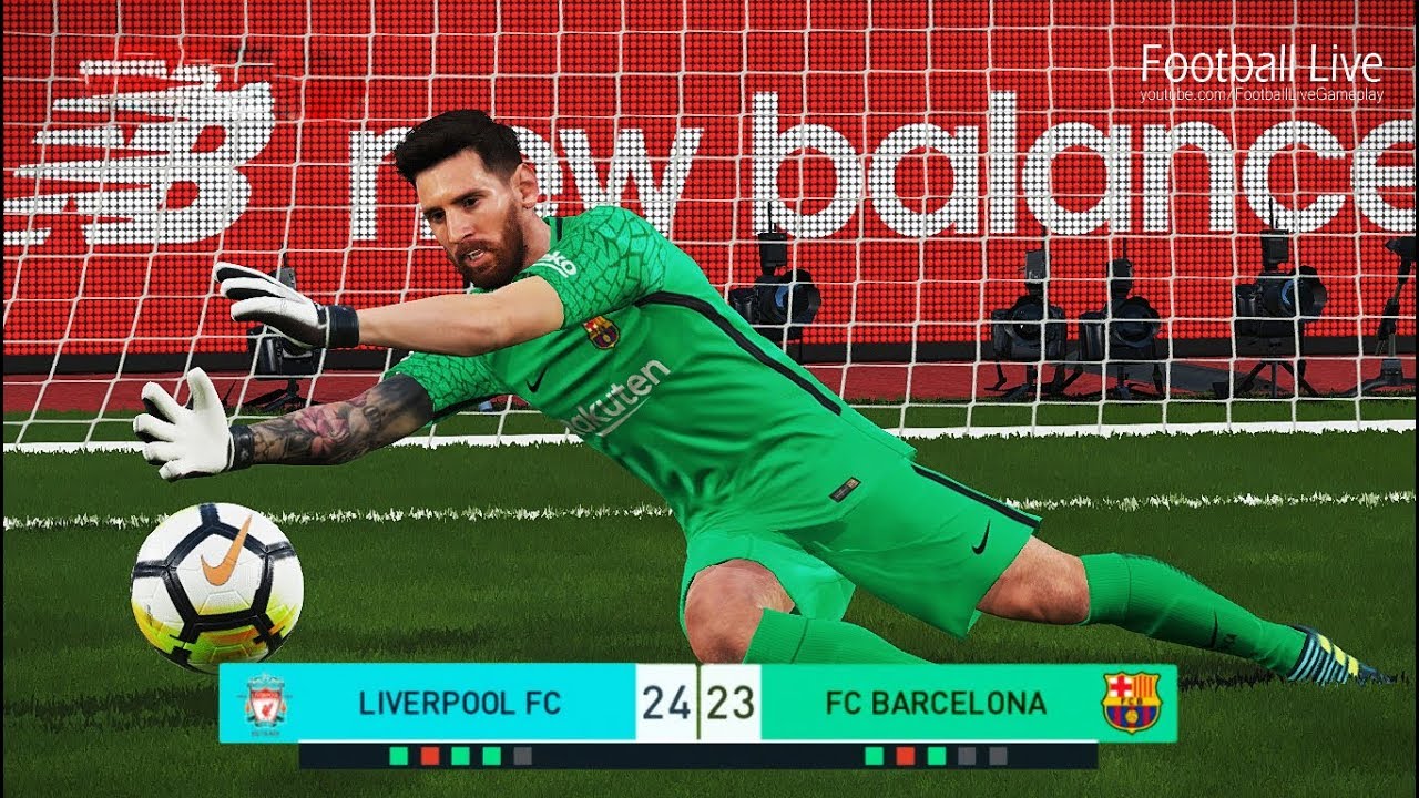 PES 2018 | goalkeeper COUTINHO vs goalkeeper L.MESSI | Penalty Shootout ...