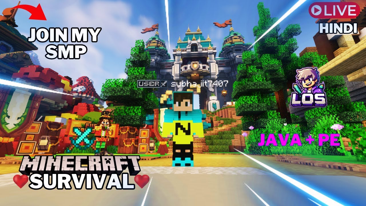 Minecraft Live || 24/7 Minecraft Smp || Minecraft Live Hindi || Java ...