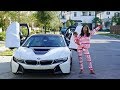 SURPRISING FIANCE WITH A BMW I8 FOR CHRISTMAS!!! (VERY EMOTIONAL)