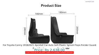 For Toyota Camry 20182021 4pcsSet Car Auto Soft Plastic Splash Flaps Fender Guard screenshot 3