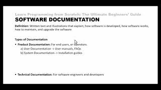29. Software Documentation