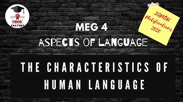 THE CHARACTERISTICS OF HUMAN LANGUAGE | MEG 4 | ASPECTS OF LANGUAGE | HINDI + ENGLISH