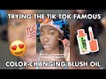 I Tried The TikTok-Famous Color-Changing BYO Blush Oil w. @yinniethepoohh