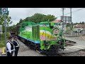ラストイヤー運行初日「富良野・美瑛ノロッコ号」JR北海道富良野線美馬牛駅。推進運転で動力音はDE15ディーゼル機関車から Norokko train,Furano line,Hokkaido,JPN