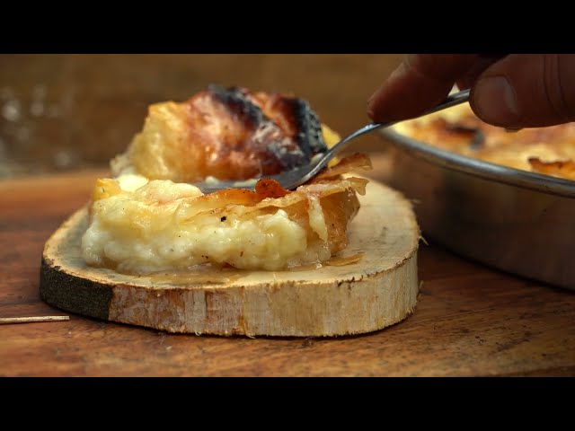 Delicious Camping Food in My Old Bushcraft Shelter - Range Stove - Open Fire - Asmr Cooking class=