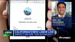 Congressman ro khanna (d-calif.) joins cnbc's "power lunch" team to
discuss how a new california law will impact the state's gig economy.
lawsuit filed by ...