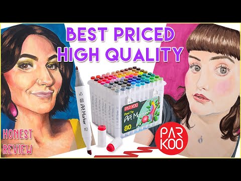 ParKoo 80 Colors Dual Tips Alcohol Art Markers