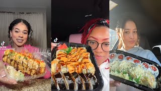 SUSHI 🍣 MUKBANG ASMR | TIKTOK FOOD COMPILATION | LUNA ASMR