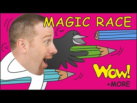 magic-race-for-children-+-more-funny-stories-for-kids-from-steve-and-maggie-|-learn-wow-english-tv