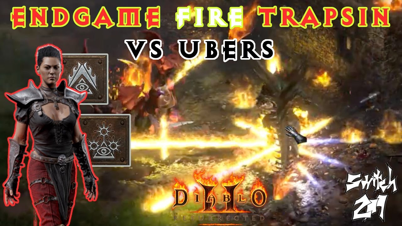 Endgame Fire Trapsin Vs Ubers: A True Fire Fight Torch Runner! - Diablo 2 Resurrected