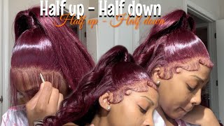 Pre-Colored Malaysian Wig Half Up - Half Down Ft Girls Glow