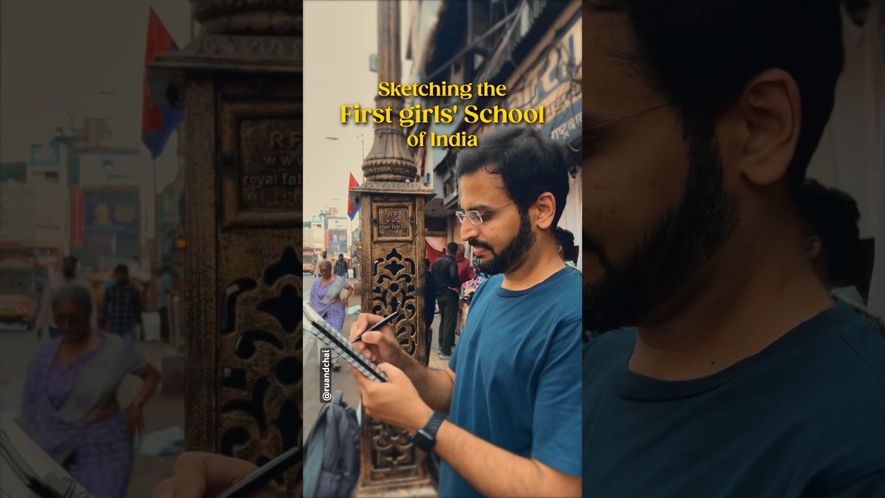 first-girls-school-of-india-urbansketch-art-shorts-indian