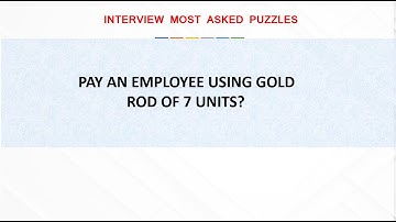 Pay an employee using a gold rod of 7 units