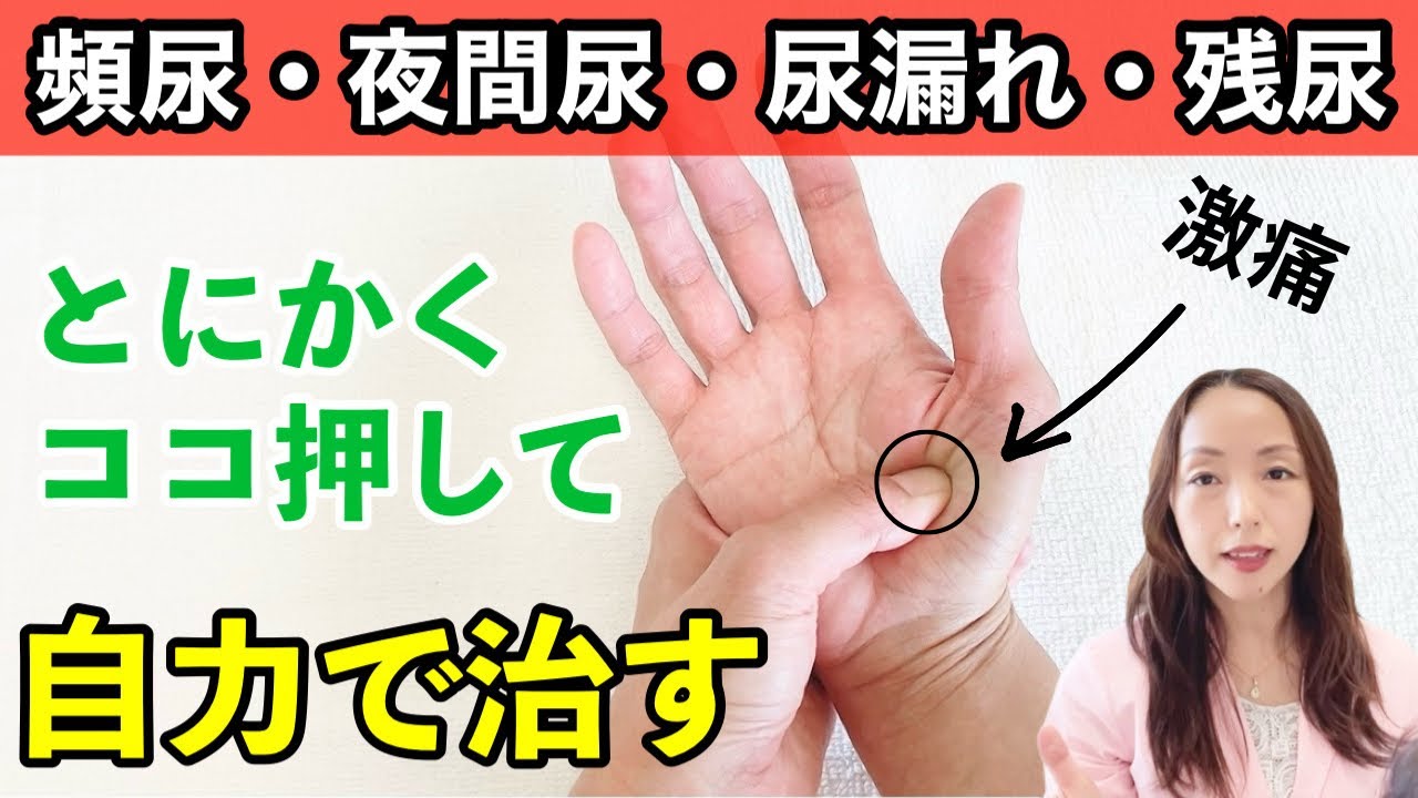 【医師も絶賛！】薬を飲んでも全く効かない方へ！寝る前に手をもんだら、夜間頻尿がピタリと止まるセルフケアを解説！