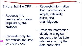 Case Report Form Design, Strategy, and Standards