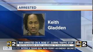 Man arrested with loaded gun during traffic stop