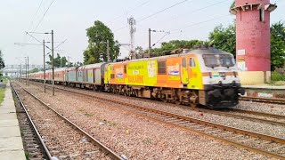 12402 Nanda Devi AC Superfast Express Danger Speed with WAP 7 | 140+ Kmph High Speed Superfast Train