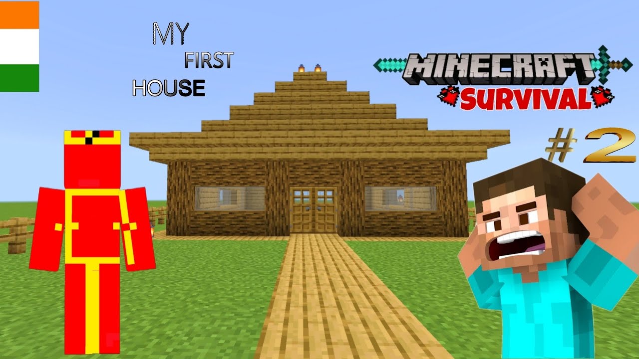 Minecraft pe Survival series ep #2 my first house 🏠 #minecraft #house # ...