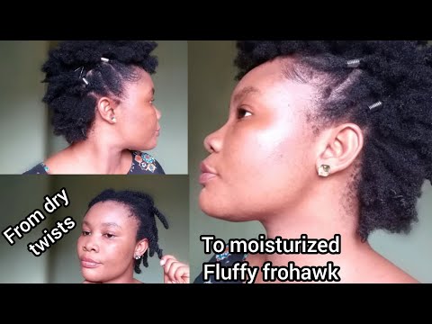 Frohawk On 4b/4c hair |Moisturized and fluffy Natural hairstyle | THE NDDY CELESTINE