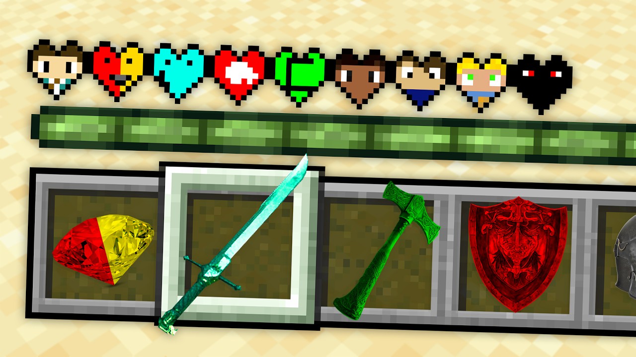 Criei CORAÇÃO de YOUTUBERS no Minecraft