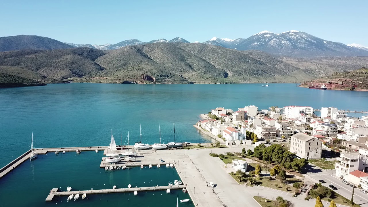 Drone Flight over Kirra, Itea, Greece - January 2019