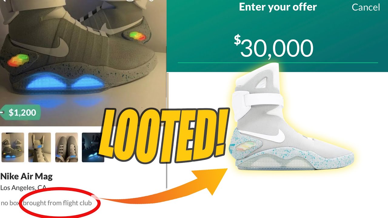 BUYING STOLEN NIKE AIR MAGS FROM FLIGHT CLUB!? | Looting's Have On the Future - YouTube