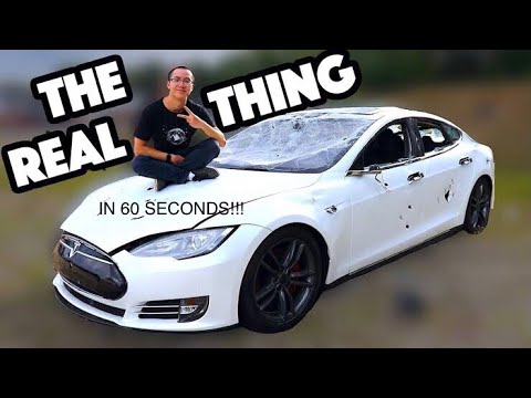 Bored Smashing - ACTUAL TESLA MODEL S in 60 Seconds!!!