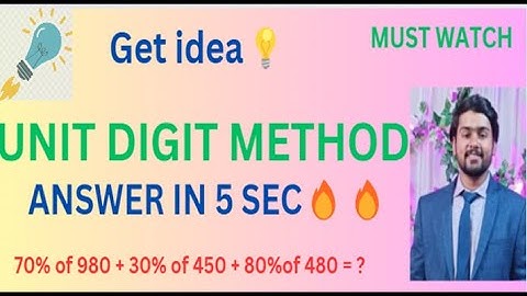 Unit Digit Method #simplification #ssc #sbipo2023