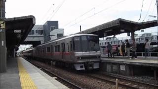 3150系+3500系6両編成急行岐阜行き到着と発車@国府駅