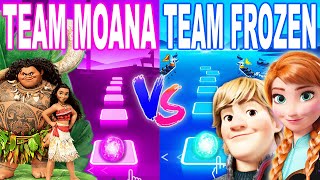 Team Moana Vs Team Frozen! How Far I'll Go, Love Is An Open Door - Tiles Hop EDM Rush! screenshot 5