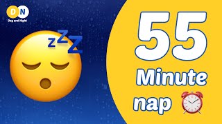 55 minute nap timer with alarm | relaxing rain ambiance