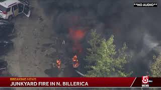 Junkyard fire  in North Billerica