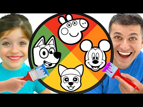 Adel Vs Dad Coloring Drawing Challenge Fun Learning Video For Toddlers 