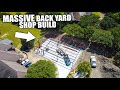 Building a MASSIVE SHOP in my back yard - THE BUILDING IS UP!