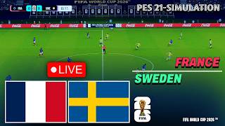 🔴France vs Sweden | FIFA World Cup 2026 | ROUND OF 32 | PES 21 - Simulation HD screenshot 4