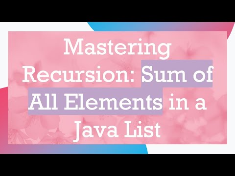Mastering Recursion: Sum