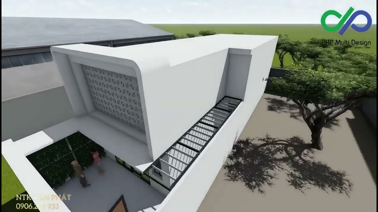 Mẫu nhà cấp 4 hiện đại gác lửng 3 phòng ngủ, giếng... - youtube