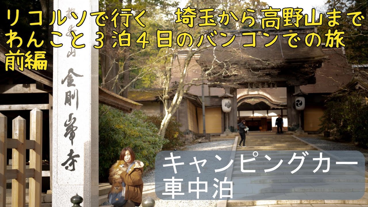 【わんこと旅行】埼玉から高野山までキャンピングカーでわんことお参りの旅(前編)【わんこと車中泊】