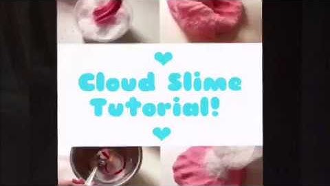 CLOUD SLIME TUTORIAL//BEST CLOUD SLIME//FIRST EVER VIDEO!