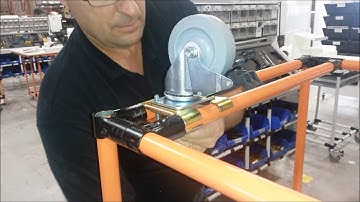 How to install wheels on material handling structures | Flexpipe