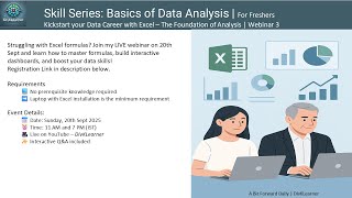 Master Excel in 1 Hour 🚀 Live Webinar (20th Sept) | Dashboards, Formulas & Free Template | Webinar 3